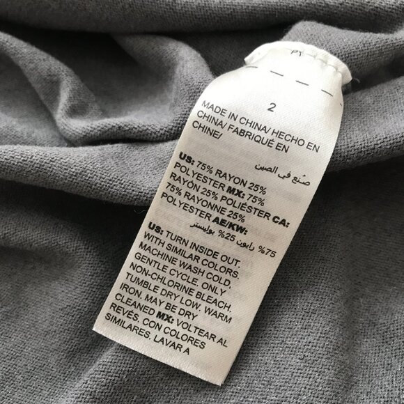 Chico's Gray Crew Neck Sweater with Button Sleeves - Picture 7 of 8